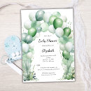 Recherche de green baby shower garçon invitations Ballons