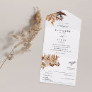 Search for fall colours wedding invitations Modern elegant