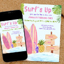 Search for surf birthday invitations Pool party