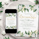 Search for emerald green and white invitations Floral