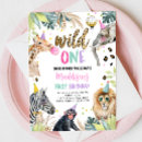 Search for girls wild one invitations Safari animals