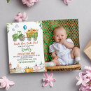 Search for green tractor birthday invitations Rustic