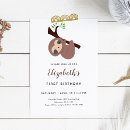 Search for sloth birthday invitations Whimsical