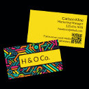 Search for bright color business cards Neon