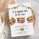 Search for camping 1st birthday invitations Watercolor
