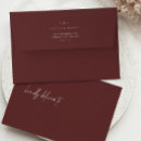 Search for burgundy envelopes Simple elegant calligraphy script