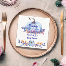 Search for blue pumpkin napkins Watercolor