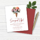 Search for scooped up bridal shower invitations Floral ice cream cone