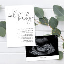 Recherche de sonogramme invitations Minimaliste