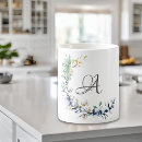Search for watercolor floral wreath mugs Eucalyptus