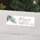 Search for holly and pine return address labels Typography