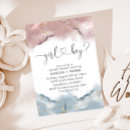 Recherche de watercolor gender reveal invitations Rose et bleu