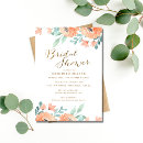 Recherche de peach bridal shower invitations Floral