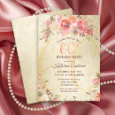 Search for pink and gold 60th birthday invitations Rose