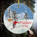Search for snow ski ornaments Watercolor