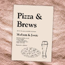Search for casual bridal shower invitations Pizza and beer