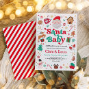 Recherche de santa claus baby shower invitations Mother to be