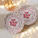 Search for oh what fun plates Girl 1st birthday