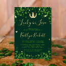 Search for gold horseshoe invitations Green and gold
