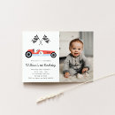Search for vintage race car birthday invitations Modern