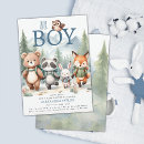 Search for owl baby boy shower invitations Forest baby animals