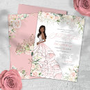 Search for gold dress gown sweet 16 invitations Blush pink