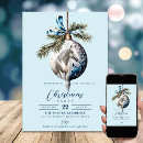 Search for blue white christmas invitations Watercolor
