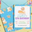 Search for corgi birthday invitations Unicorn