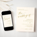 Search for ivory and gold wedding invitations Calligraphy