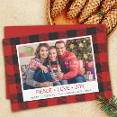 Search for buffalo plaid cards Red and black