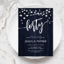 Search for rustic 40th birthday invitations String lights