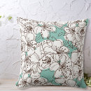 Search for aqua and brown pillows Floral