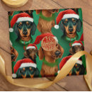 Search for wiener dog christmas wrapping paper Xmas