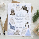 Search for arctic animals baby shower invitations Snow