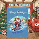 Search for beach christmas cards Santa