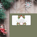 Search for mistletoe return address labels Seasonal