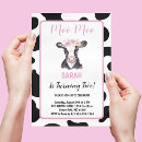 Search for cow print birthday invitations Moo moo i'm two