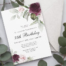 Search for seventy fifth birthday invitations For her