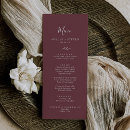 Search for burgundy menus Modern rehearsal dinner