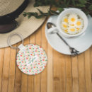 Search for colourful floral pattern keychains Trendy