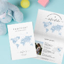 Search for world map baby shower invitations Blue