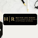 Search for monogram rectangle wedding stickers Bride and groom initials