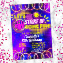 Search for bowling girl invitations Colourful