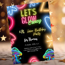 Search for lets glow crazy party invitations For kids