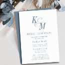 Recherche de monogram bridal shower invitations Classique