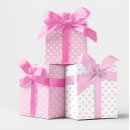 Search for pink and white polka dots wrapping paper Baby girl