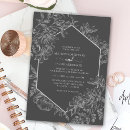 Search for white and grey wedding invitations Botanical