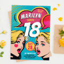 Search for pop art birthday invitations Cartoon