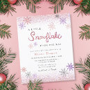 Recherche de snowflake baby shower fille invitations Pays des merveilles hivernales