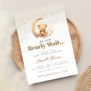 Search for brown bear baby shower invitations Beige